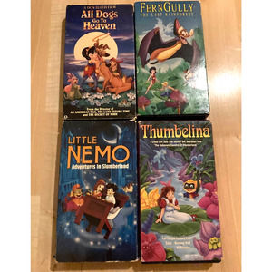 LOT OF FOUR VHS Kids Animated Movies